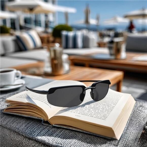 Sports Sunglasses for Men Women UV Protection Rimless TR90 Running Fishing Drivi - Picture 2 of 7